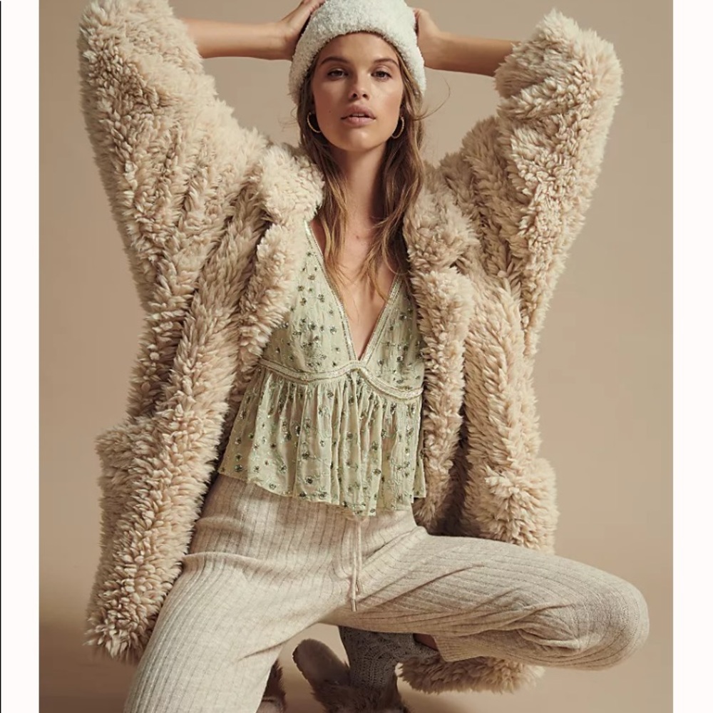 Free People Honeypie Teddy Jacket